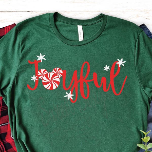 Joyful Mickey Peppermint Christmas Vacation Shirt Design (SVG PNG)