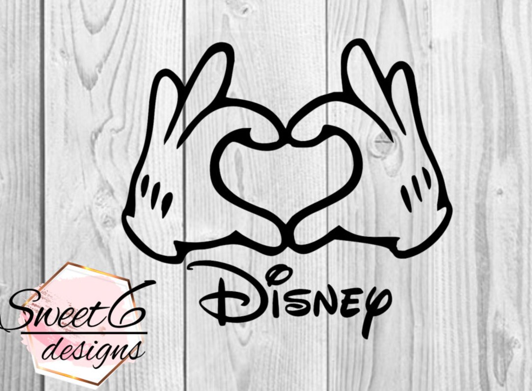 Signes De La Main En Forme De Cœur De Mickey Mouse Mickey Stock