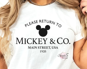 Please return to mickey and Co Main Street, USA 1928. Digital File SVG & PNG.
