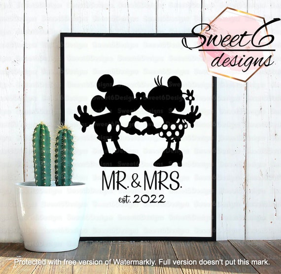 Mr And Mrs Established Est Personalised Name And Year Wedding