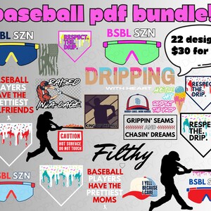 Digital File, Instant Download, Ice Cream Drip, Baseball Lovers, Travel Ball Life, Drippy, Lifestyle, Colorful Baseball Swag