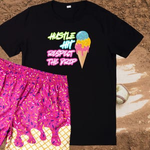 ADULT Baseball Ice Cream Drip, Ice Cream Drip, Travel Baseball, Lifestyle, Adult Respect the Drip Tee