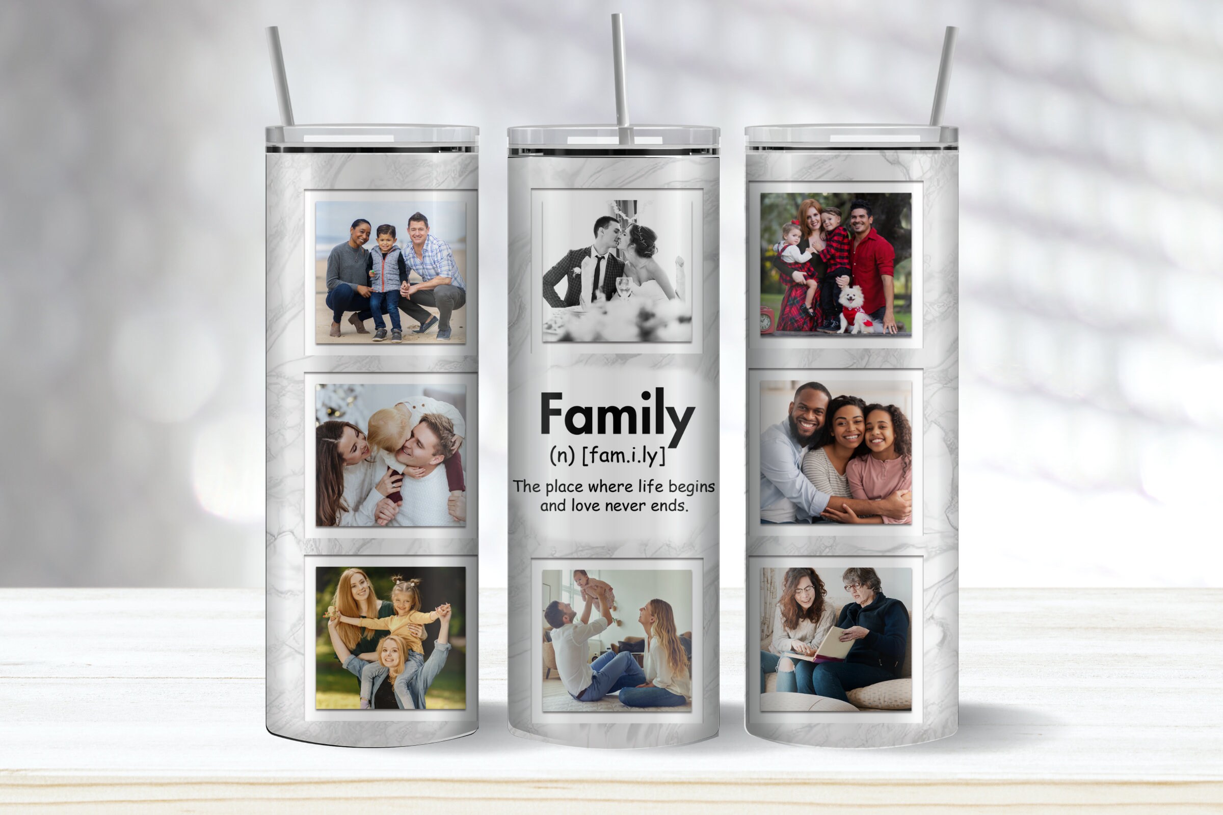 Family Personalized Photo Tumbler, Custom Photo Tumbler, Picture ...