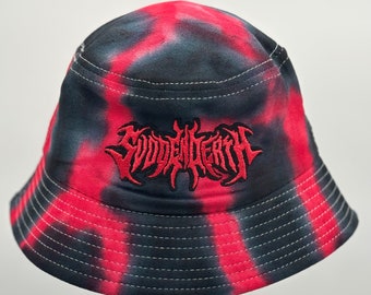 Sudden Death Bucket Hat • Rave Hat • Festival Bucket Hat  • Festival Hats • Embroidered Bucket Hat