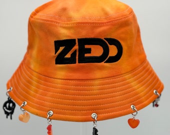 Zedd Charm Bucket Hat • Rave Hat • Festival Bucket Hat  • Festival Hats • Embroidered Bucket Hat • Zedd Hat
