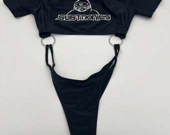 Subtronics Black Bodysuit • Rave Bodysuit • Bodysuit • Rave Bathing Suit