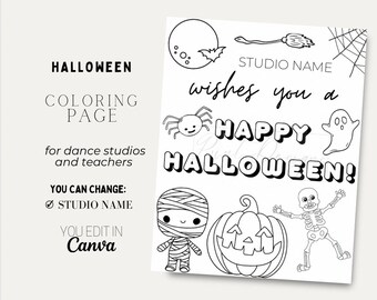 Halloween Ballet Coloring Page, Dance, Instant Download PDF Dance ...