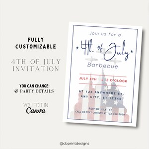 4th Of July Barbecue BBQ Invitation