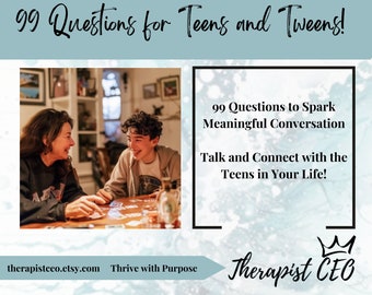 99 preguntas para conectarse con adolescentes y preadolescentes ¡Iniciadores de conversación para mejorar sus relaciones hoy! Familias, Consejeros, Herramienta Escolar