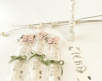 Świeca na szesnaste urodziny: spersonalizowana pamiątka botaniczna