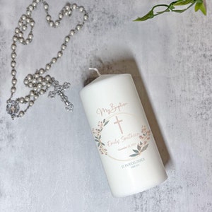 Personalized Baptism Candle Unity Custom Candle Communion Christening custom candle Custom baptism candle
