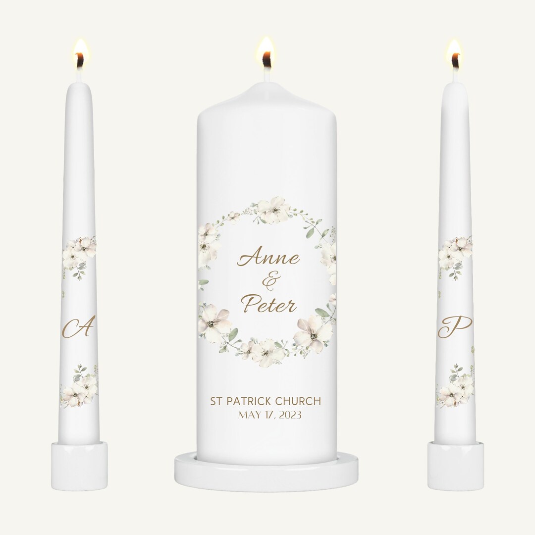 Personalized Wedding Candle Set Unity Wedding Candle Set, Wedding Table