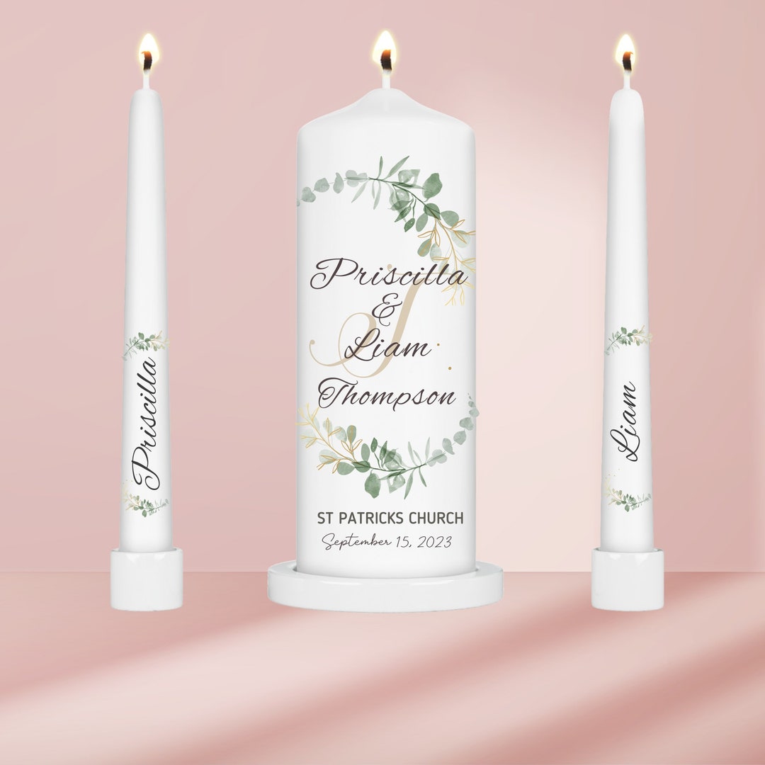 Personalized Wedding Candle Set Unity Wedding Candle Set Etsy