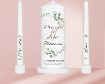 Einheits-Hochzeitskerzenset Hochzeit Tischdekoration, Hochzeitsgeschenk, Vela de Matrimonio, Scheunenhochzeit, Custom Unity Candle Set