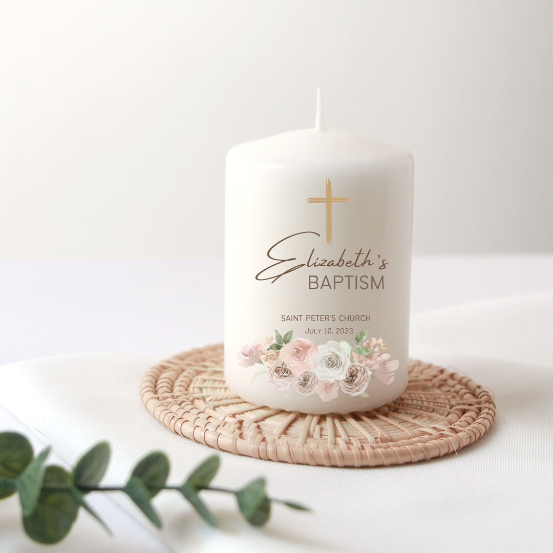 Baptism Candles Personalized Ceremony Baptism Candle Baptism Favors