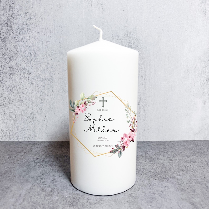 Personalized Baptism Candle Baptism Candle Baptism - Etsy