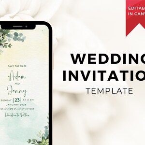 20 Design Wedding Invitation Templates in Smartphone Format  | Instant Edit & Download