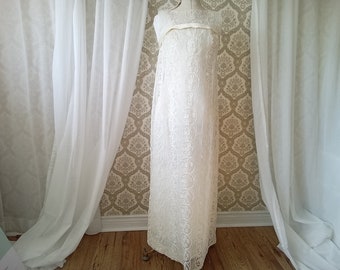 Vintage 1960s XS Ivory Bridal Dress
