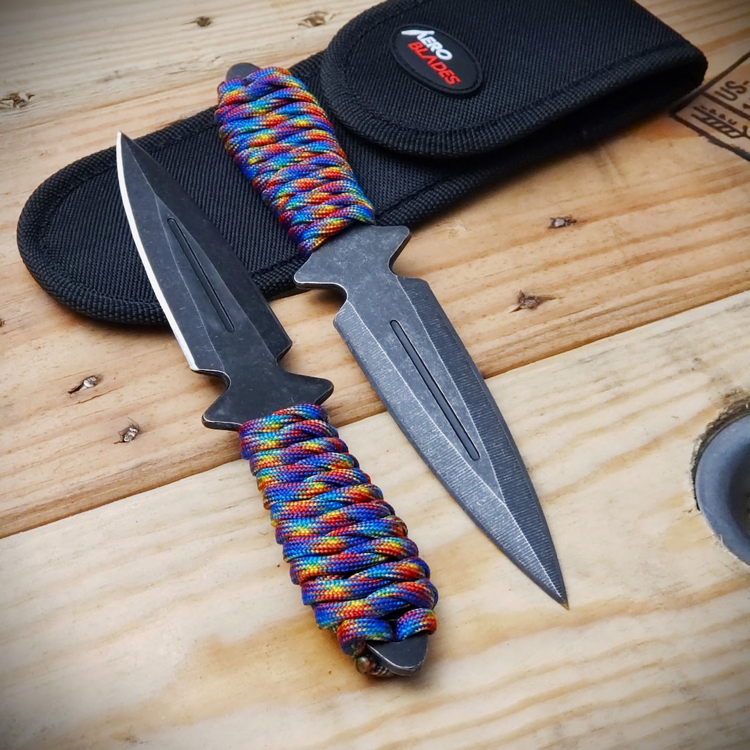 Throwing Knife Set of 2 Knives With Sheath Dagger Blade Gift for Him Gift for Boyfriend Gift for