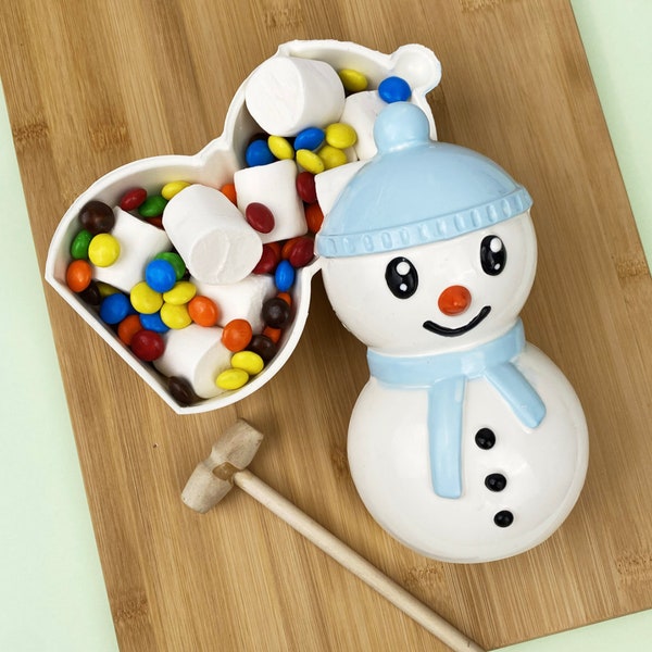 Bonhomme de neige cassable 3D - Moule à chocolat en 3 parties