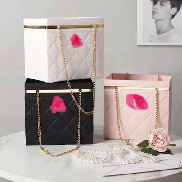Cute Flower or Gift Bag with Gold Chain