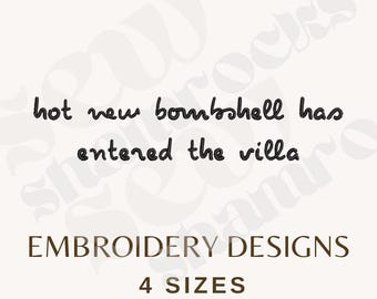 Embroidery File - Hot New Bombshell Embroidery -4x4 Machine Embroidery- LIUSA PES File - Pop Culture DST file - Instant Download