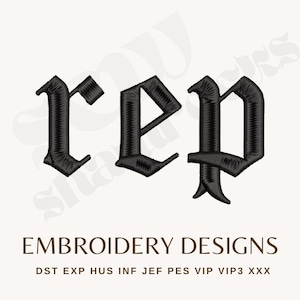 Rep Embroidery File- Taylor Inspired - Rep Album Patch Design - Instant Download - Swifty, T Swift, Era - Machine Embroidery