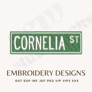 Cornelia Street Embroidery File- Taylor Inspired - Lover Album Patch Design - Instant Download - Swifty, T Swift, Era - Machine Embroidery