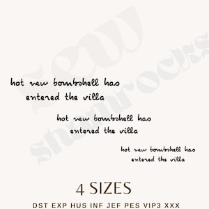 Embroidery File - Hot New Bombshell Embroidery -4x4 Machine Embroidery- LIUSA PES File - Pop Culture DST file - Instant Download image 3