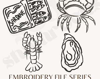 Simple Summer Series Embroidery File - Coastal Summer - Instant Download