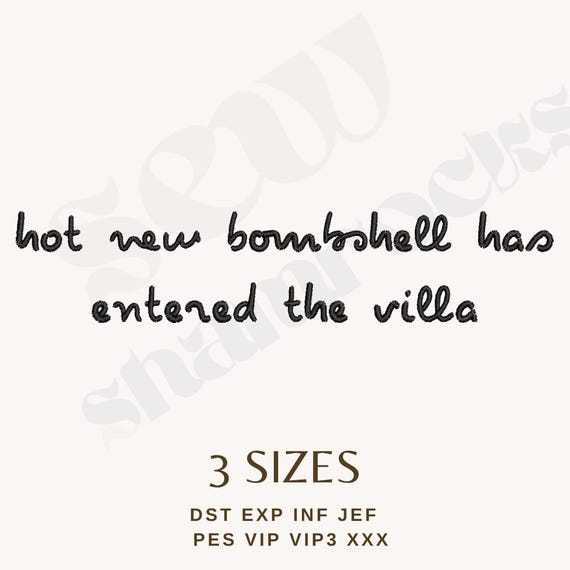 Embroidery File - Hot New Bombshell Embroidery -4x4 Machine Embroidery- LIUSA PES File - Pop Culture DST file - Instant Download