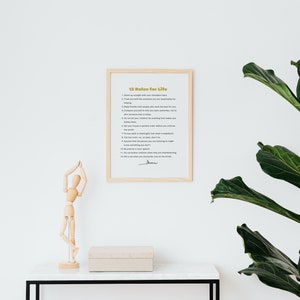 12 Rules for Life Print Art, Jordan Peterson, Antidote to Chaos printable