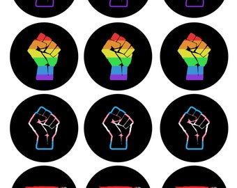 Pride Button Templates for 2inch Button Maker