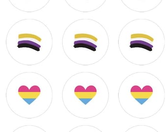 Pride Button Template - 1 inch buttons