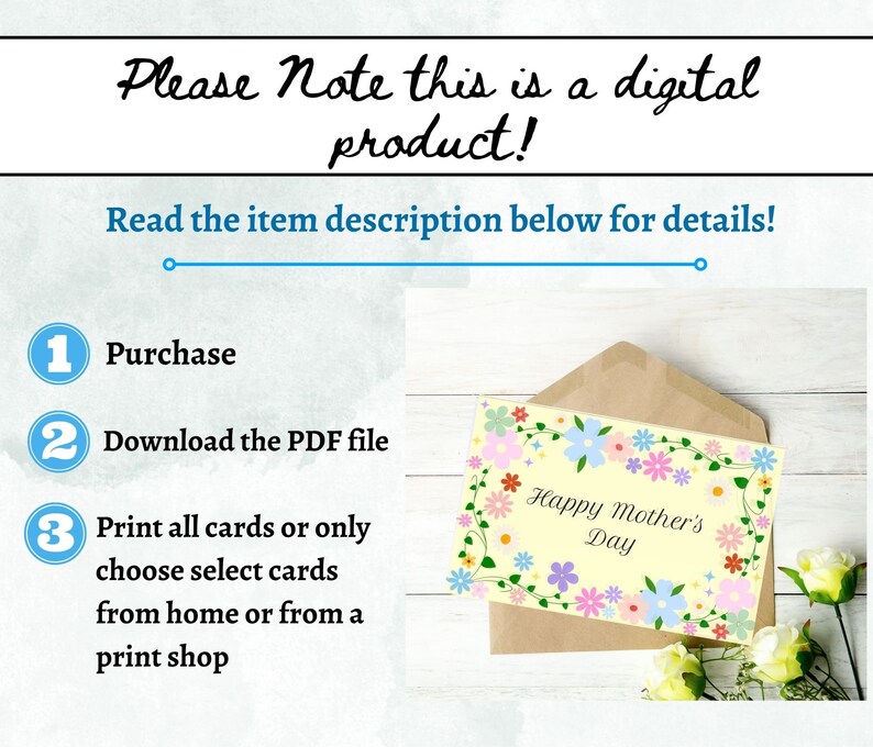 Mothers Day Card Printable, Happy Mother's Day Card, Printable Mother's ...