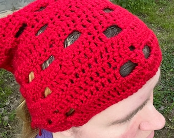 Motif bandana à plusieurs têtes de mort au crochet