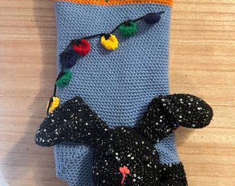 Animal Stocking - Personalized - Crocheted Handmade