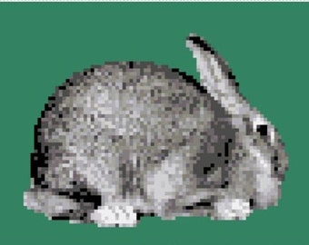 Champagne d Argent Rabbit Cross Stitch Graph