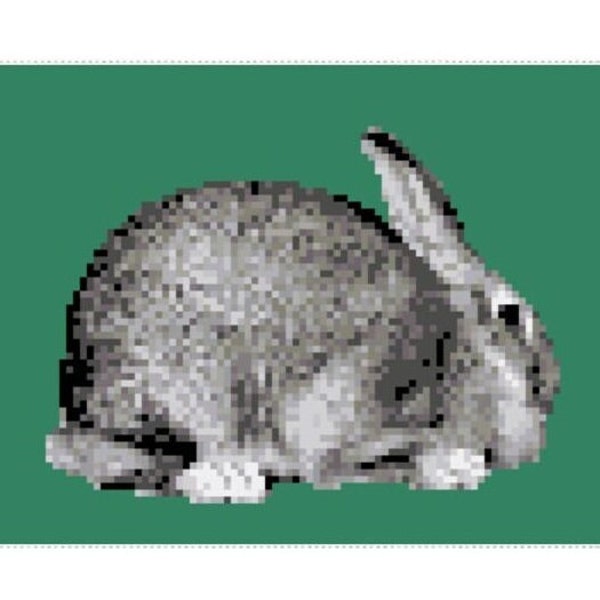 American Chinchilla Rabbit Cross Stitch Graph