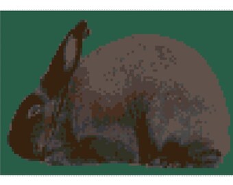 American Sable Rabbit Cross Stitch Graph