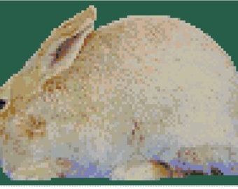 Cream d Argent Rabbit Cross Stitch Graph