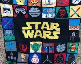 Star Wars Fan Art Crocheted Squares -SINGLE