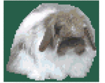 American Fuzzy Lop Rabbit Cross Stitch Graph