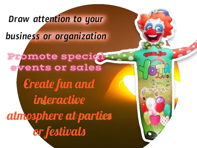 Bring Your Party to Life with vibrant Inflatable Colorful Clown image 7