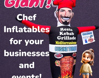 Inflatable Chef Man: Perfect for Drawing Attention at Events & Promotions!