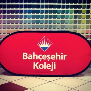 Horizontal Pop Up Banner Full Color Printed Custom Design Pop Up Shop Banners For Your Company Business Banners Display Panels