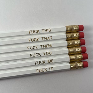 EXPLICIT Fck It Pencil Set Pencil Gift Fresh Out of Fcks 