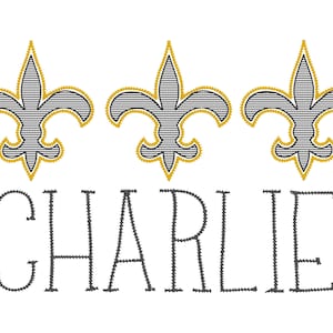 Black & Gold Fleur de Lis (3)- Diseño de bordado de máquina de descarga instantánea