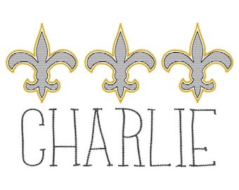 Black & Gold Fleur de Lis (3)- Instant Download Machine Embroidery Design