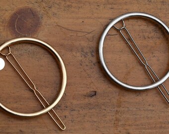 111 circle hair barrette Hair clip metal minimalist geometric hair clip hair